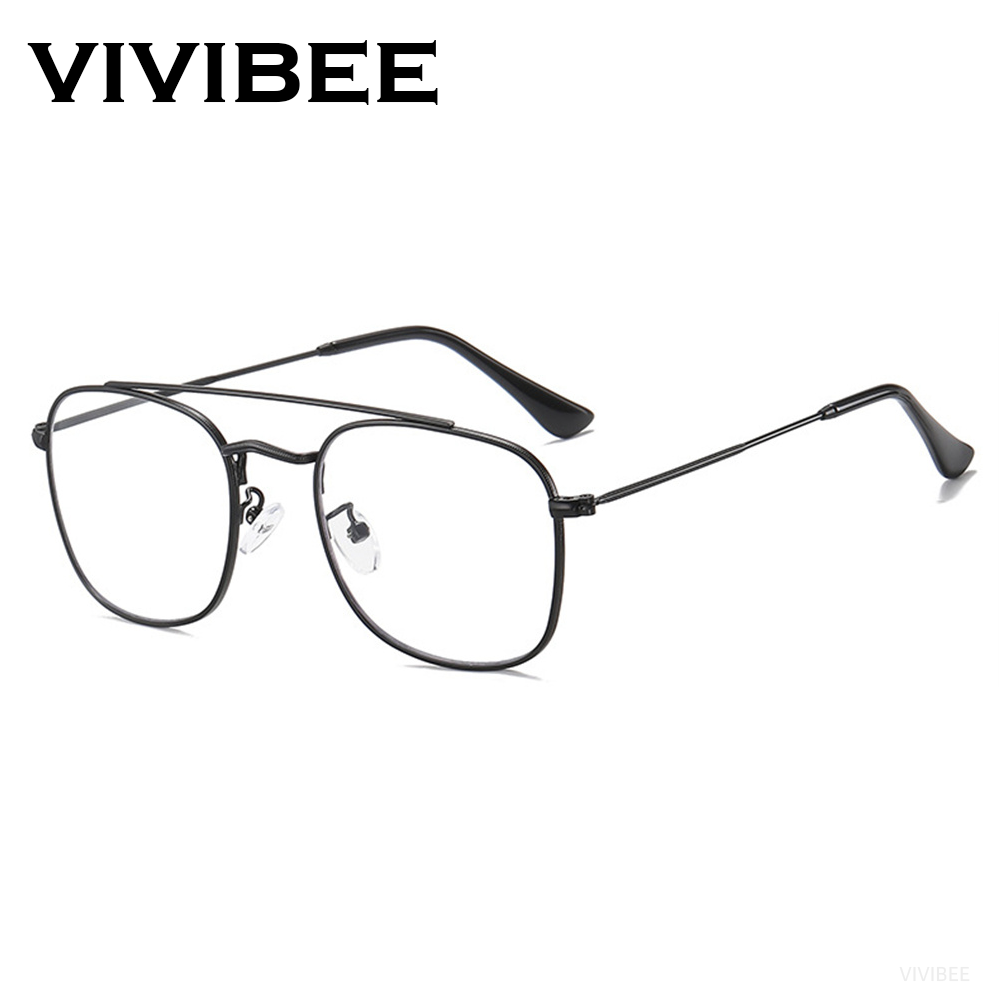Gaming Glasses Blue Light - VIVIBEE Retro Aviation Blue Light Blocking