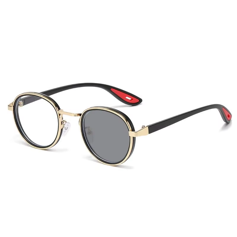 Gaming Glasses Blue Light - Women Retro Round Photochromic Blue Light
