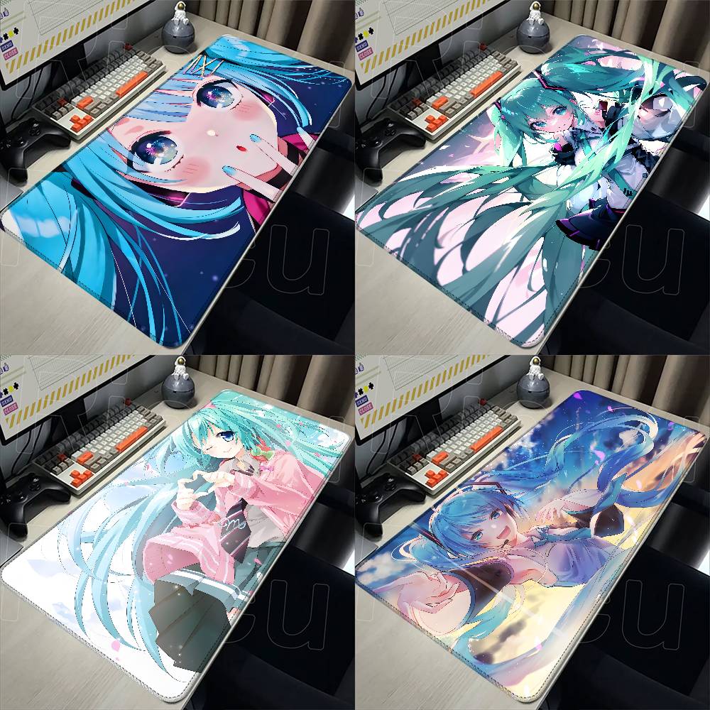 Pc Gaming Hatsune Miku - H-Hatsunes Miku Girl Mouse Pad Rubber