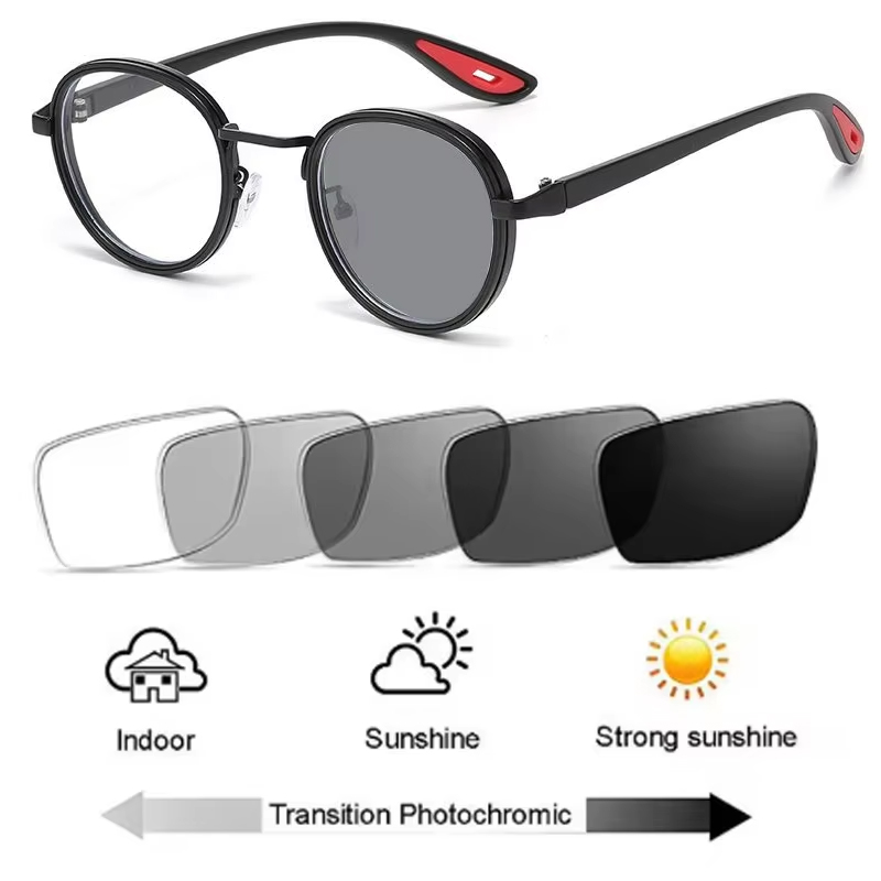 Women Retro Round Photochromic - Gaming Glasses Blue Light ulasan dan harga