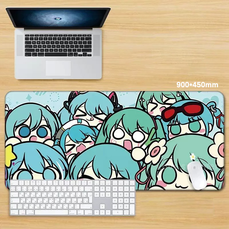 Anime Mouse Pad Gamer Keyboard - Pc Gaming Hatsune Miku ulasan dan harga