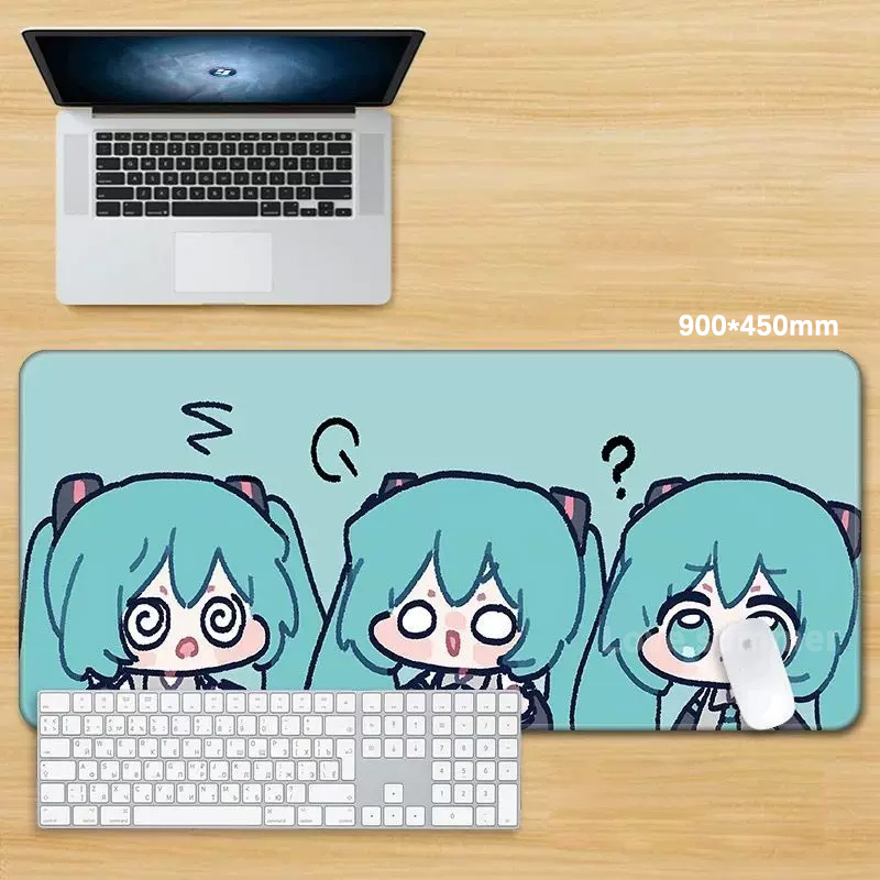 Anime Mouse Pad Gamer Keyboard - Pc Gaming Hatsune Miku ulasan dan harga