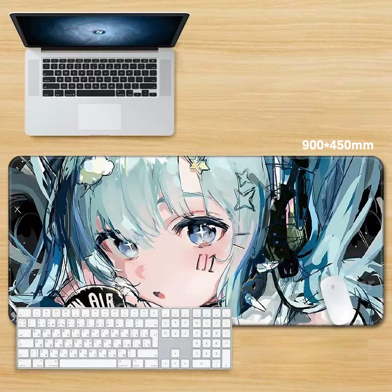 Anime Mouse Pad Gamer Keyboard - Pc Gaming Hatsune Miku ulasan dan harga