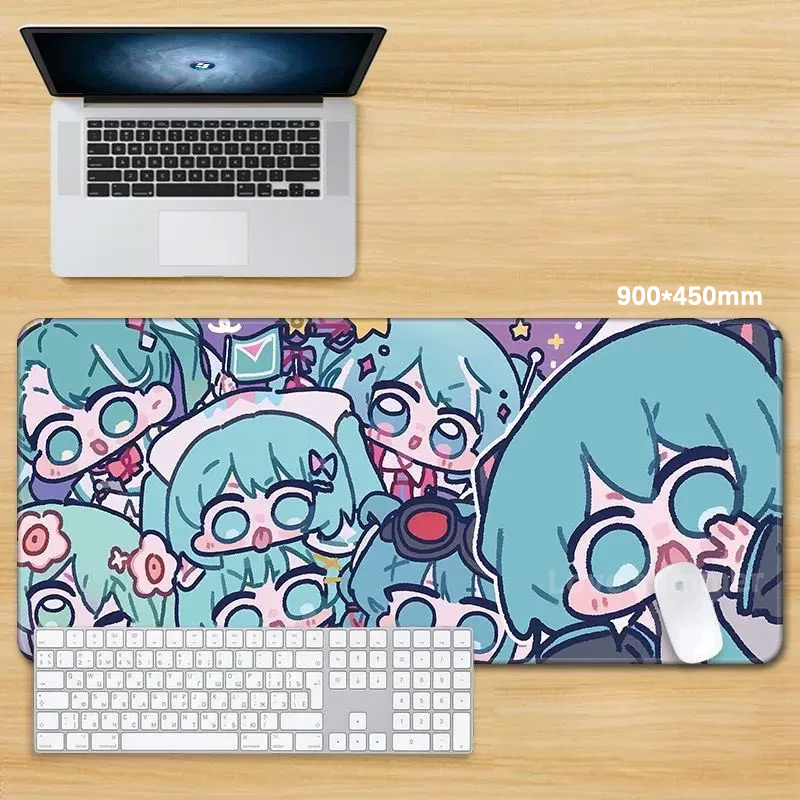 Anime Mouse Pad Gamer Keyboard - Pc Gaming Hatsune Miku ulasan dan harga