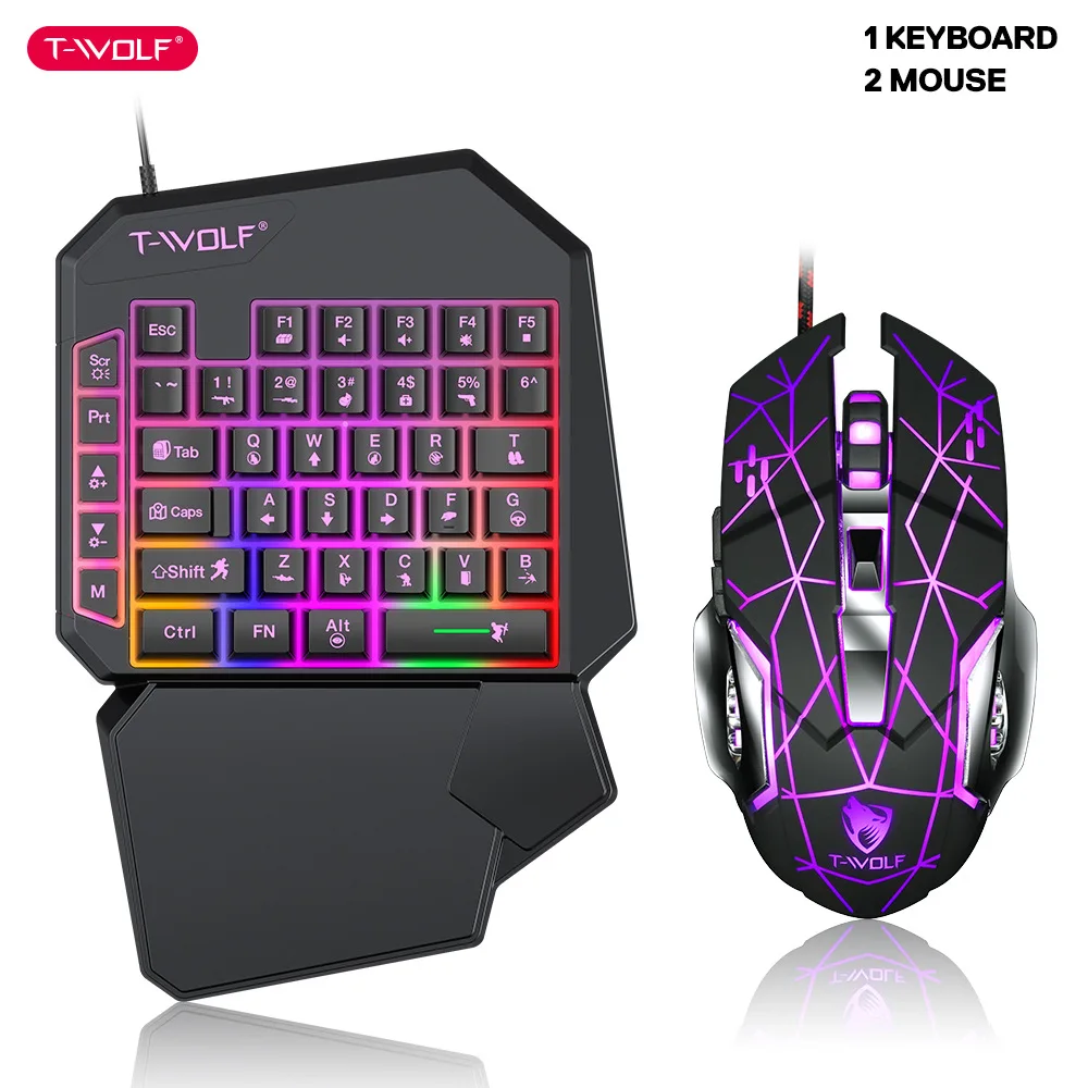 T-WOLF TF900 One Handed Keyboa - Pc Gaming Kit ulasan dan harga