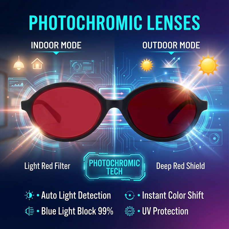 Anti Blue Light Red Lens Filte - Gaming Glasses Blue Light ulasan dan harga