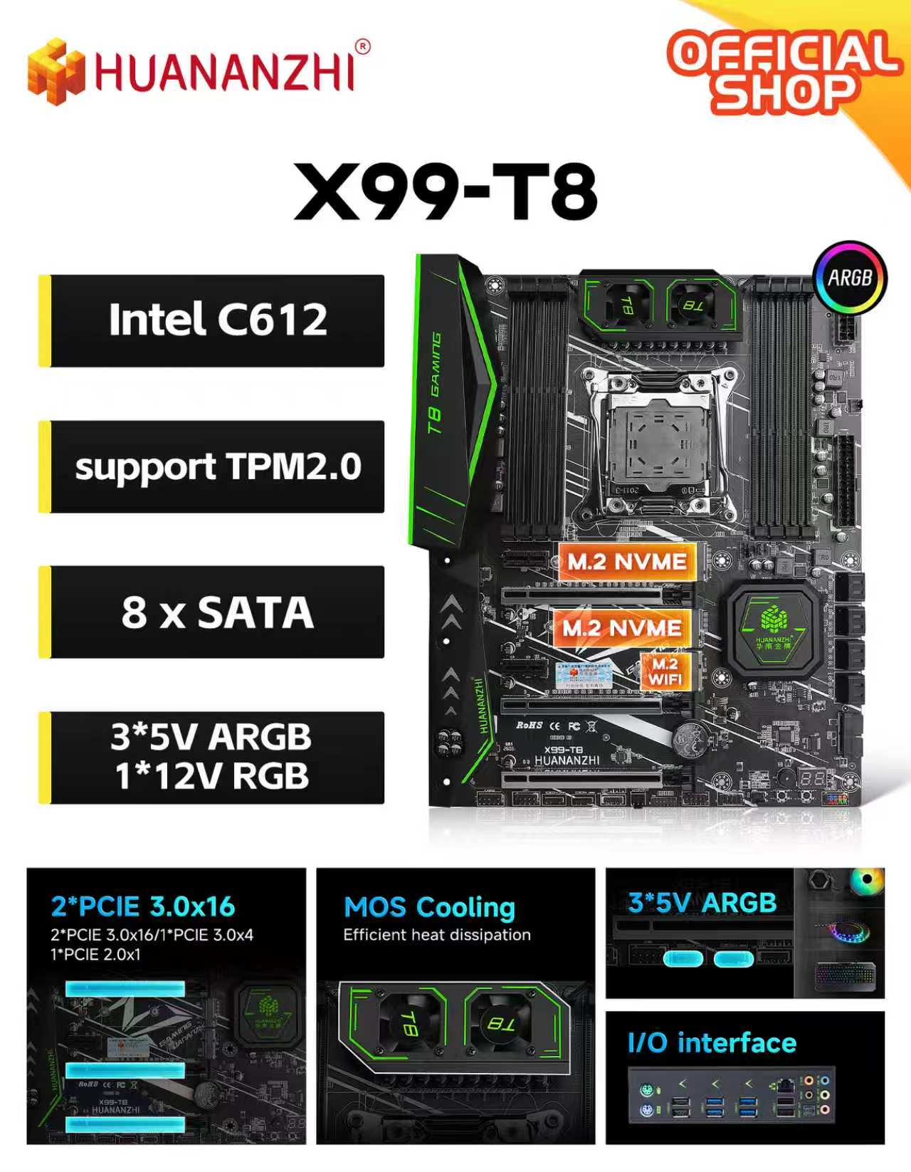 HUANANZHI X99-T8 LGA 2011-3 Mo - Pc Gaming Omen ulasan dan harga